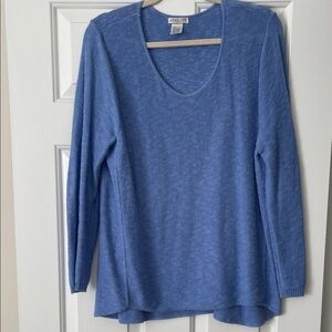 Avalin Lightweight Scoop Neck Sweater - Periwinkle Blue